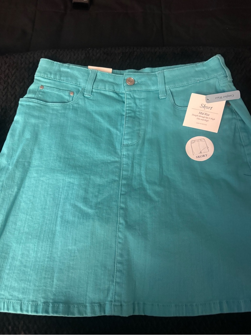 croft & barrow Teal Skort